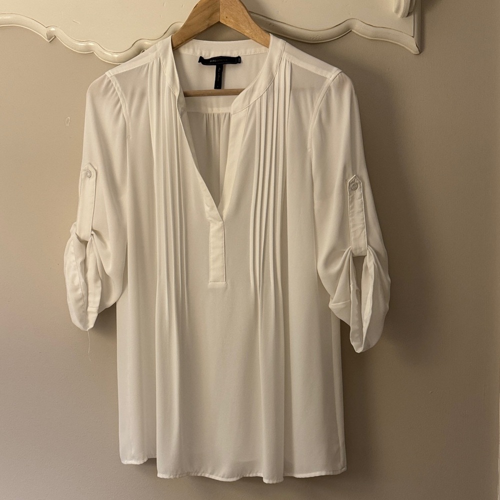 BCBGMaxAzria Maternity White Blouse
